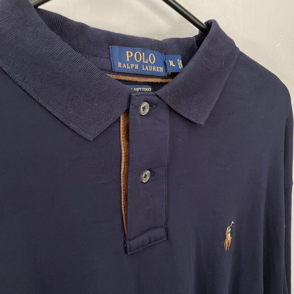 Polo Ralph Lauren Pima Soft Touch, Collared, Navy Long Sleeve - Picture 2 of 11